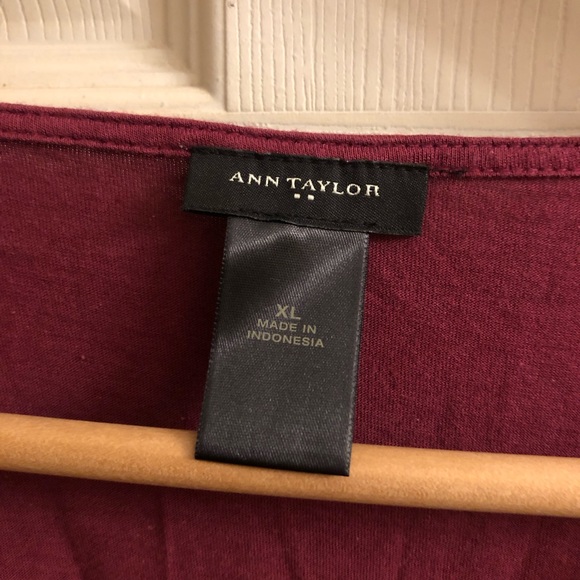 Ann Taylor XL top raspberry-merlot color - Picture 2 of 8